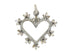 Pave Diamonds Heart w/ baguettes Pendant, (DPL-2346)
